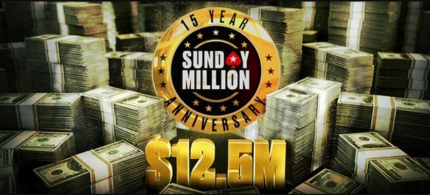 PokerStars проведут юбилейный Sunday Million на $12,500,000: новости покер-румов